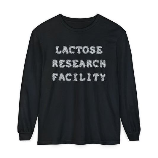 Lactose Research Long Sleeve T-Shirt - Unisex Garment-Dyed Tee for Science Lovers